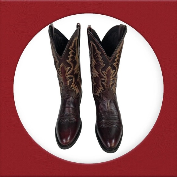 Laredo Men's Birchwood Black Cherry Boots 68458- Size 8.5 EW - Picture 14 of 16